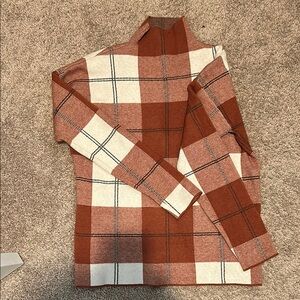 Women’s Rachel Zoe Sweater in Rust Orange and Cream